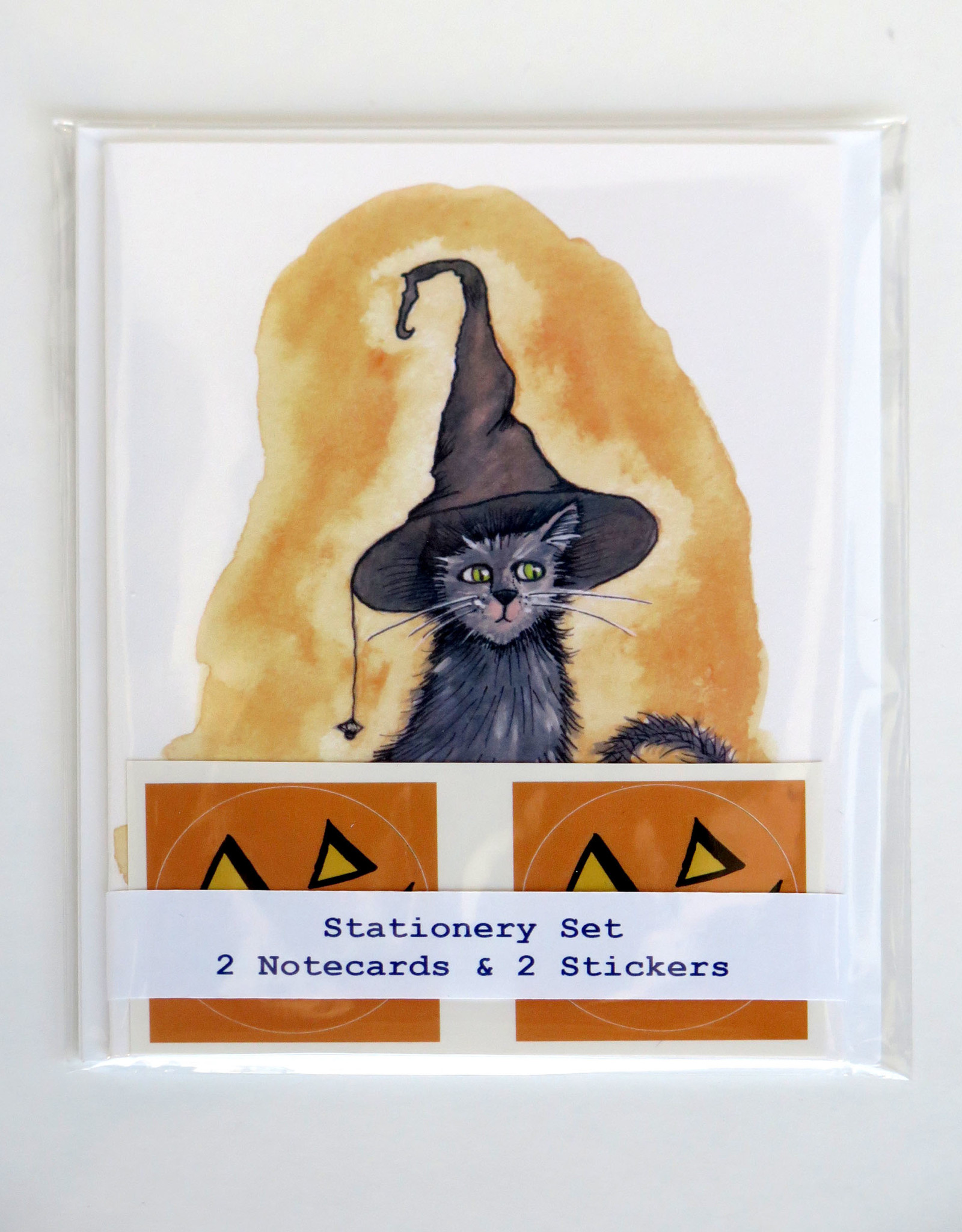 The Island Octopus Halloween Kitty Stationery Set by Melissa Rohr Gindling