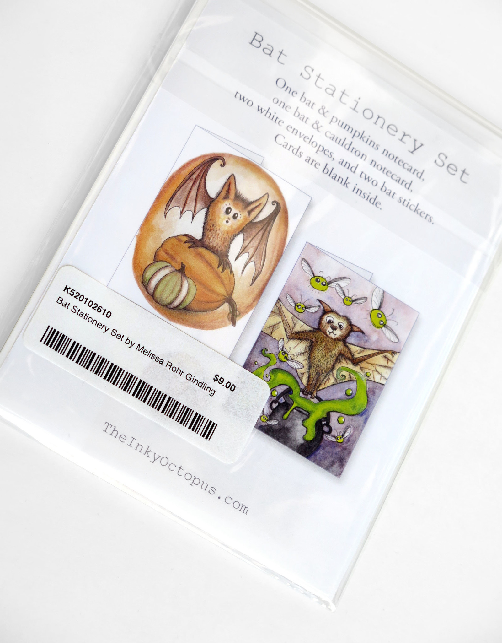 The Island Octopus Bat Stationery Set by Melissa Rohr Gindling