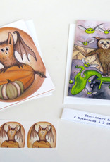 The Island Octopus Bat Stationery Set by Melissa Rohr Gindling