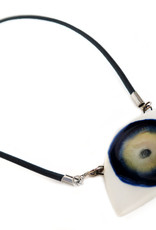 Blue/Hazel Porcelain Evil Eye Necklace, Larissa Rolley