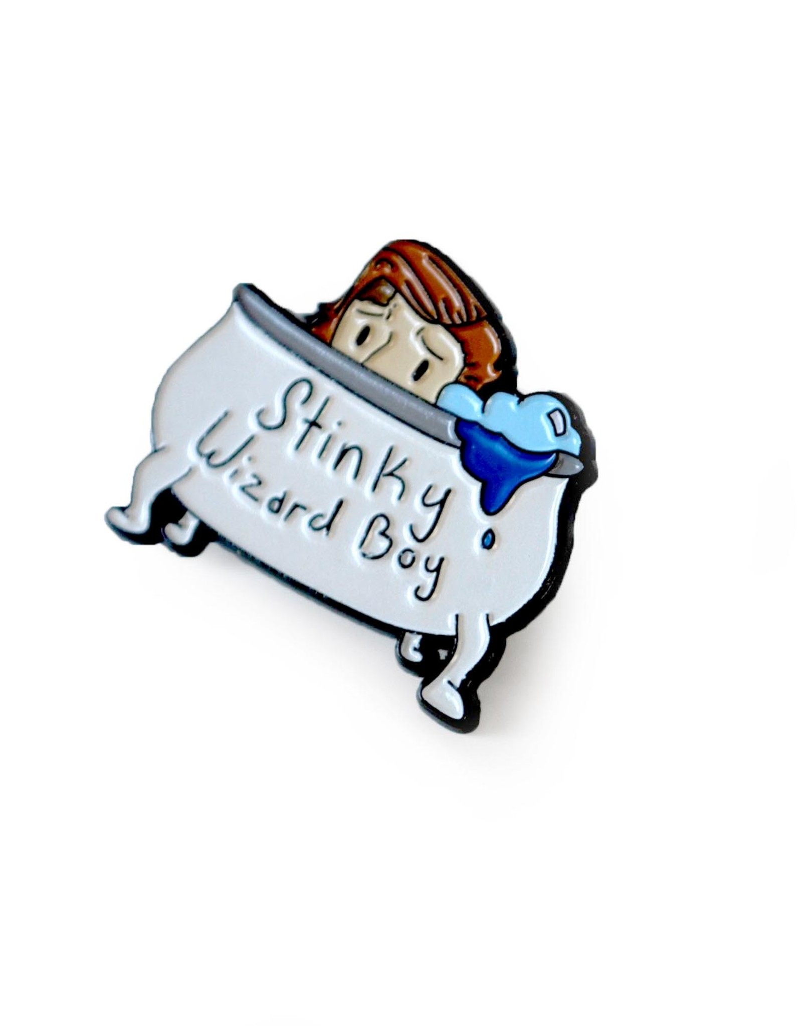 Caleb Bath Enamel Pin by Madeleine Brittingham