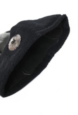 Black Hungarian Leather Hat, Beatrix Budy