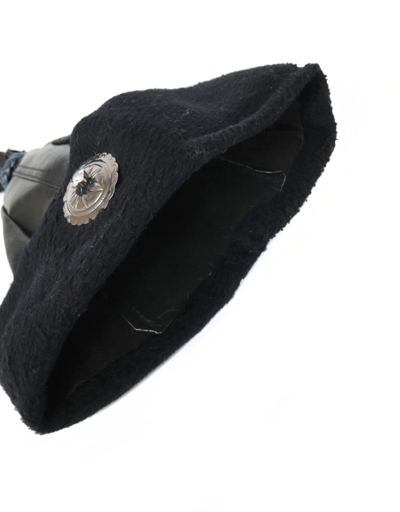 Black Hungarian Leather Hat, Beatrix Budy