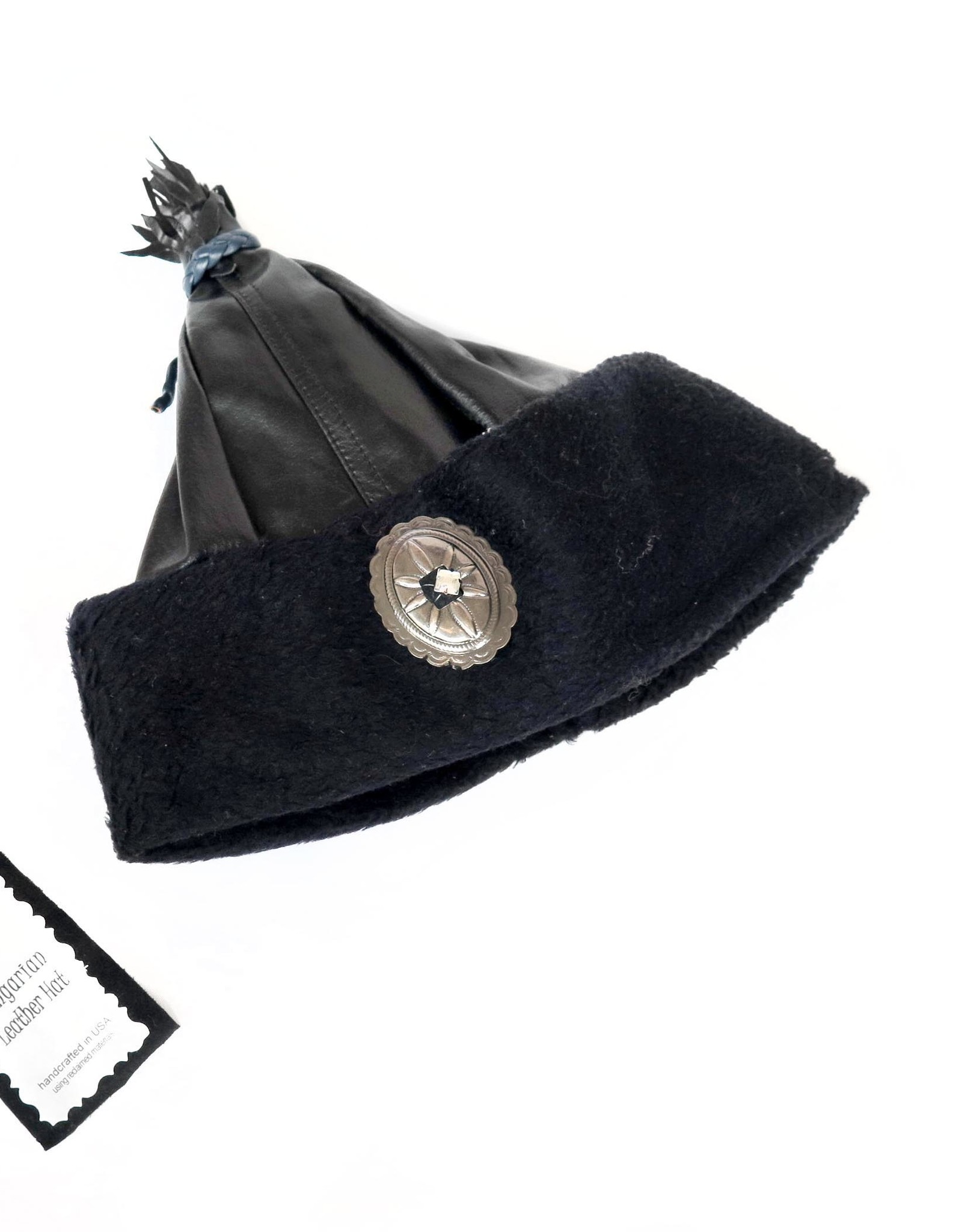 Black Hungarian Leather Hat, Beatrix Budy - Columbia College Chicago