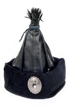 Black Hungarian Leather Hat, Beatrix Budy