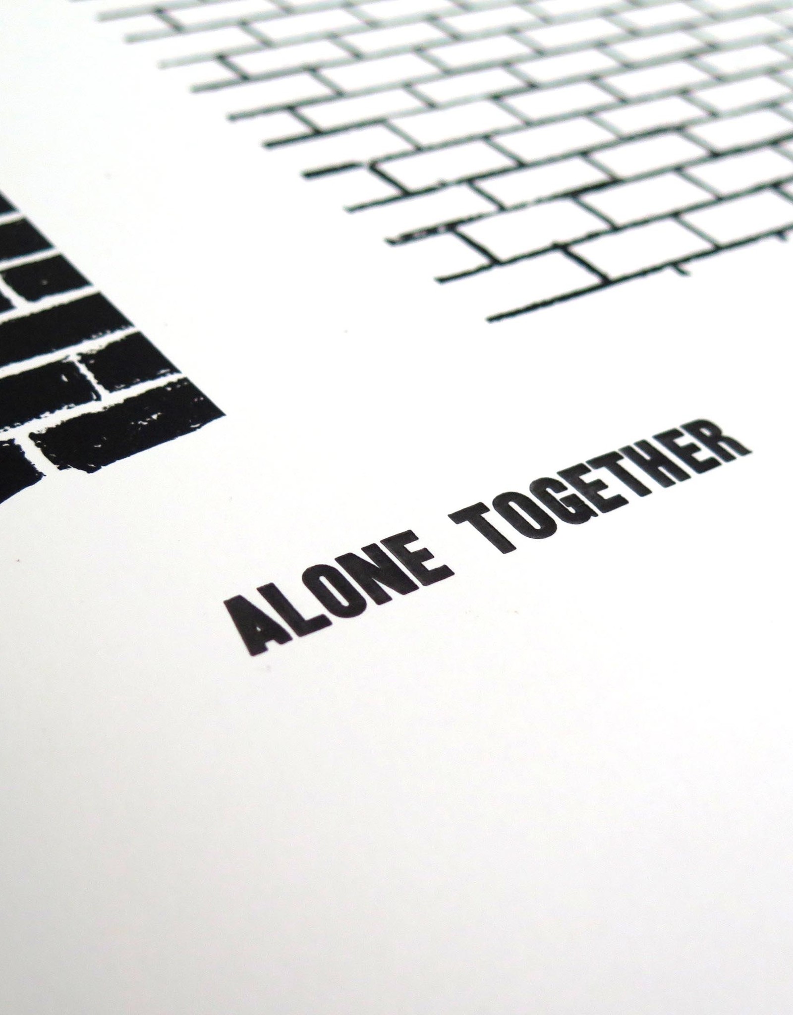 Julia Arredondo Alone Together screenprint and letterpress on bristol by Julia Arredondo