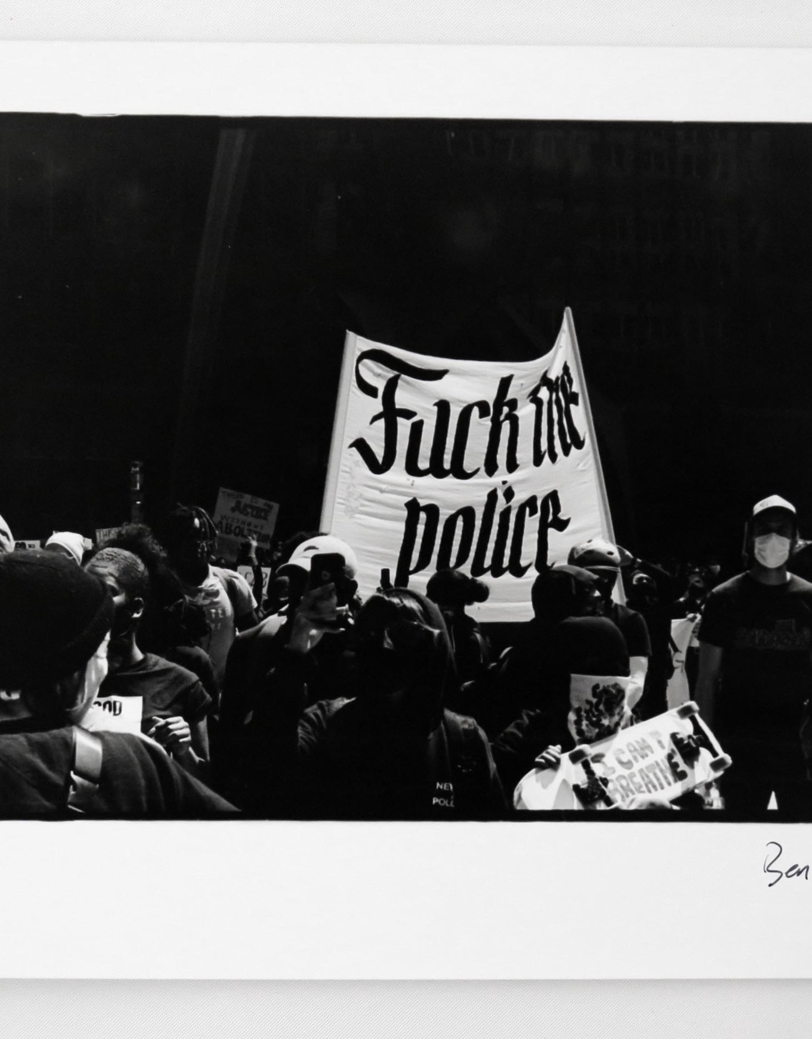 "Fuck the police" 5/5 silver gelatin print (8" x 10") by Ben Lurie