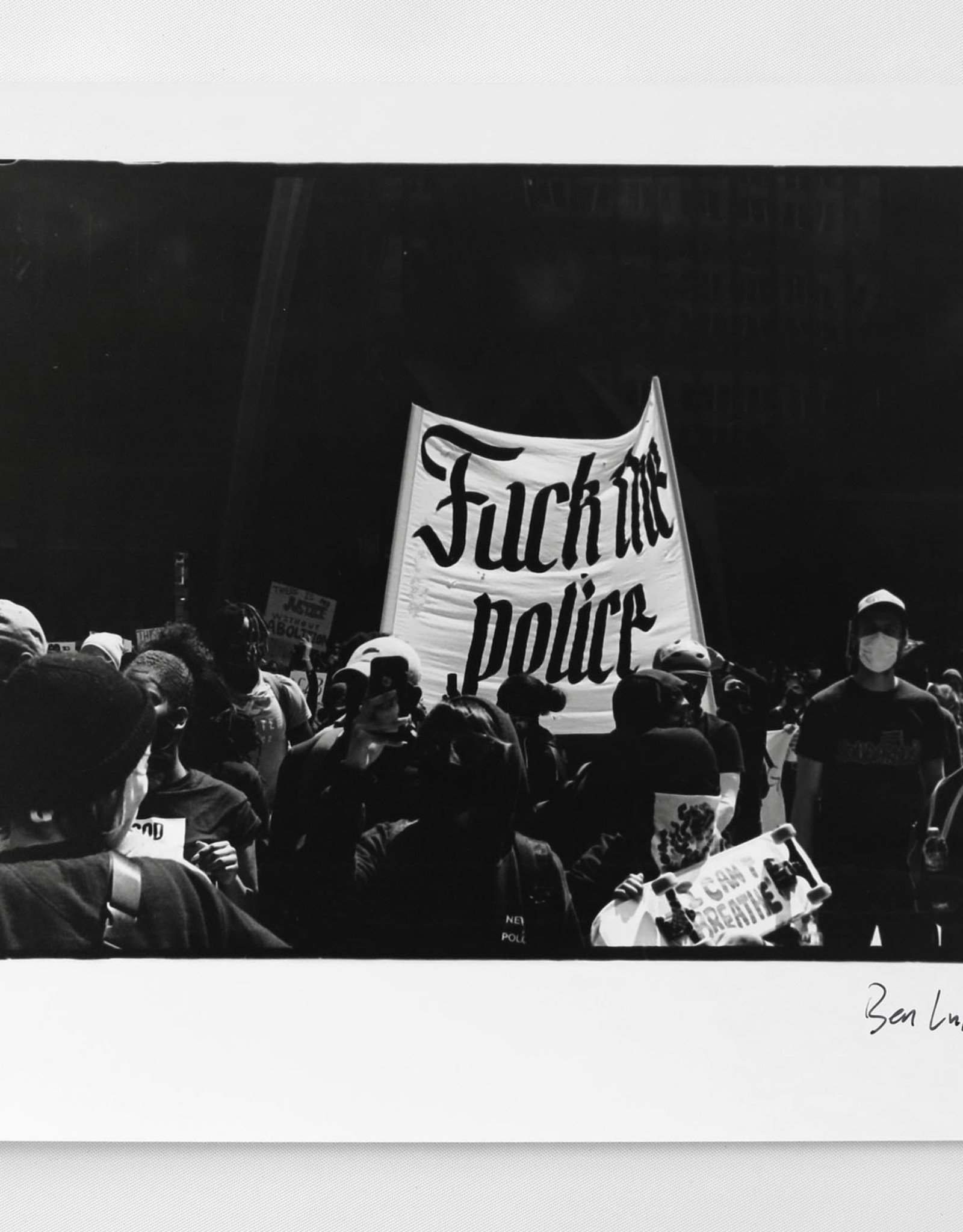 "Fuck the police" 5/5 silver gelatin print (8" x 10") by Ben Lurie