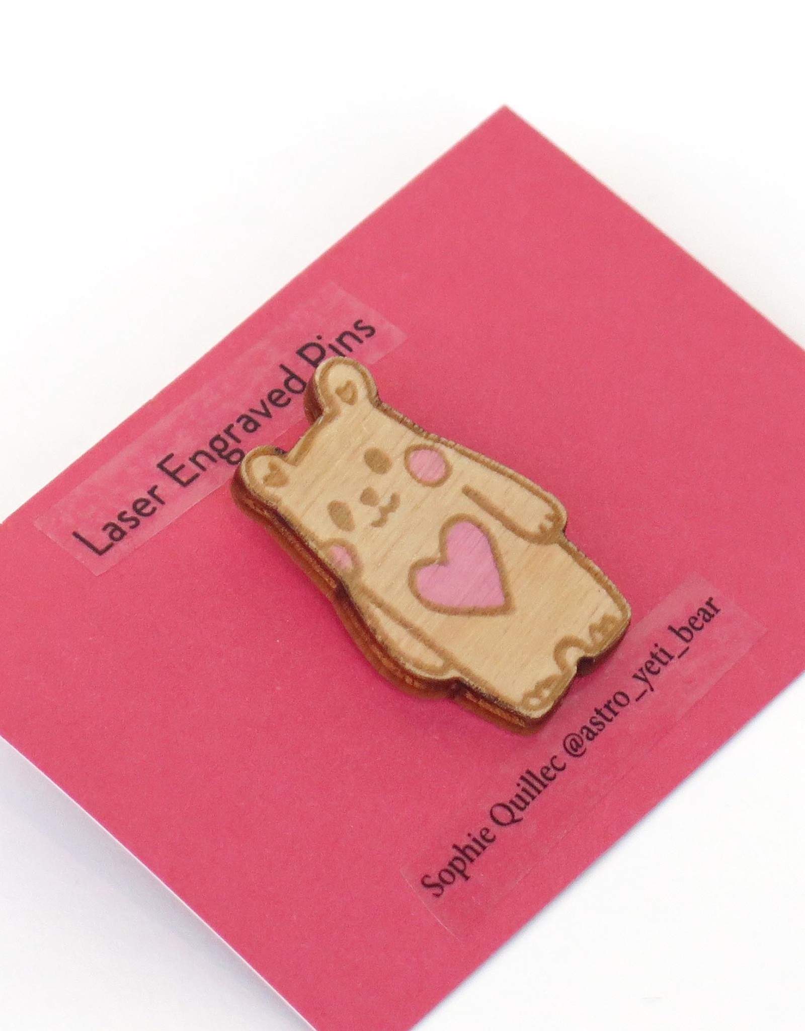 Sophie Quillec "Bear: Heart" pin by Sophie Quillec