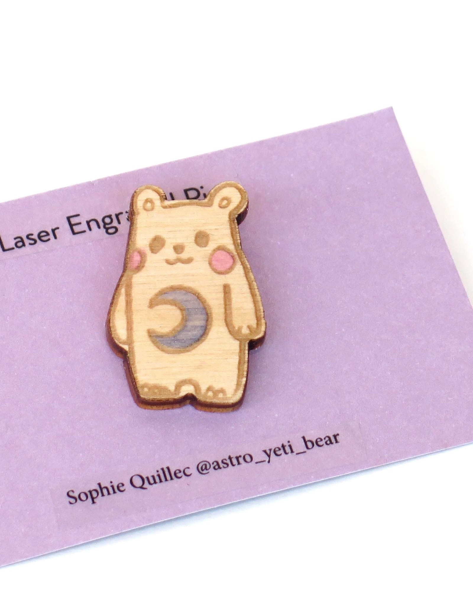 Sophie Quillec "Bear: Moon" pin by Sophie Quillec