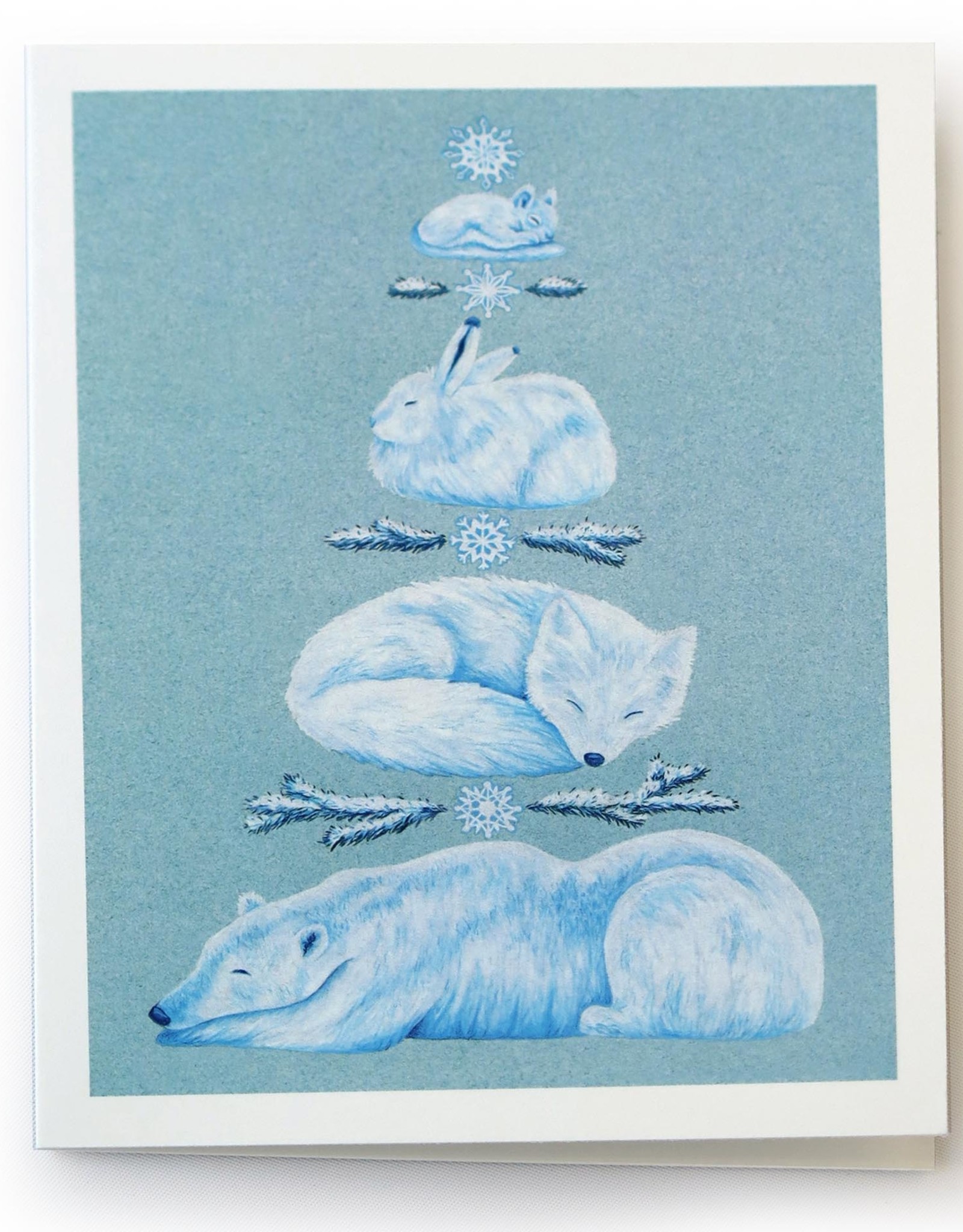 Megan Rivera Winter Animal Card by Megan Rivera