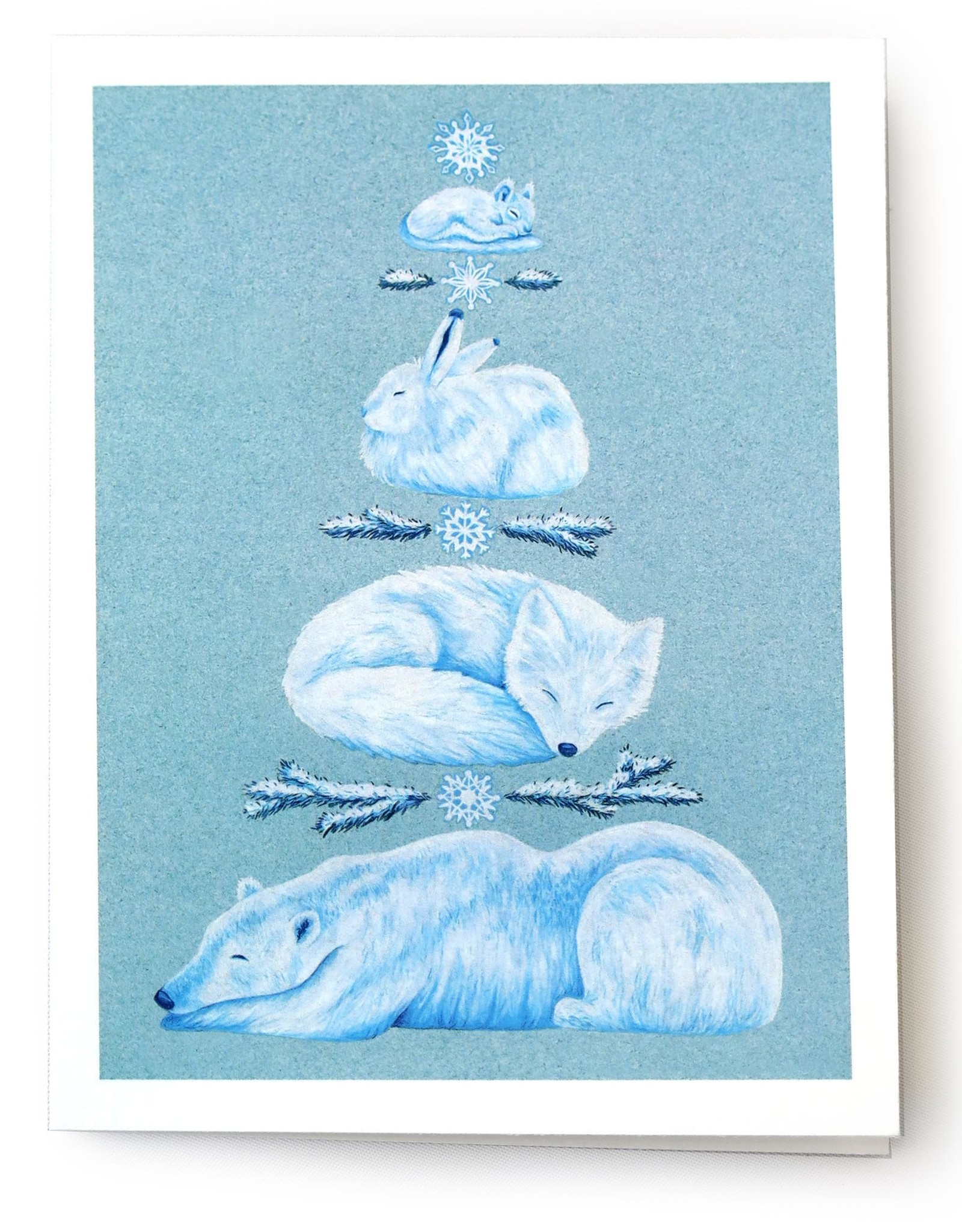 Megan Rivera Winter Animal Card by Megan Rivera