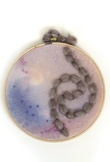 Handcrafted by Tracey Jean 7” Hoop Art (lavender gray) by Tracey Jean