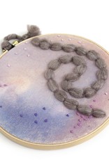 Handcrafted by Tracey Jean 7” Hoop Art (lavender gray) by Tracey Jean