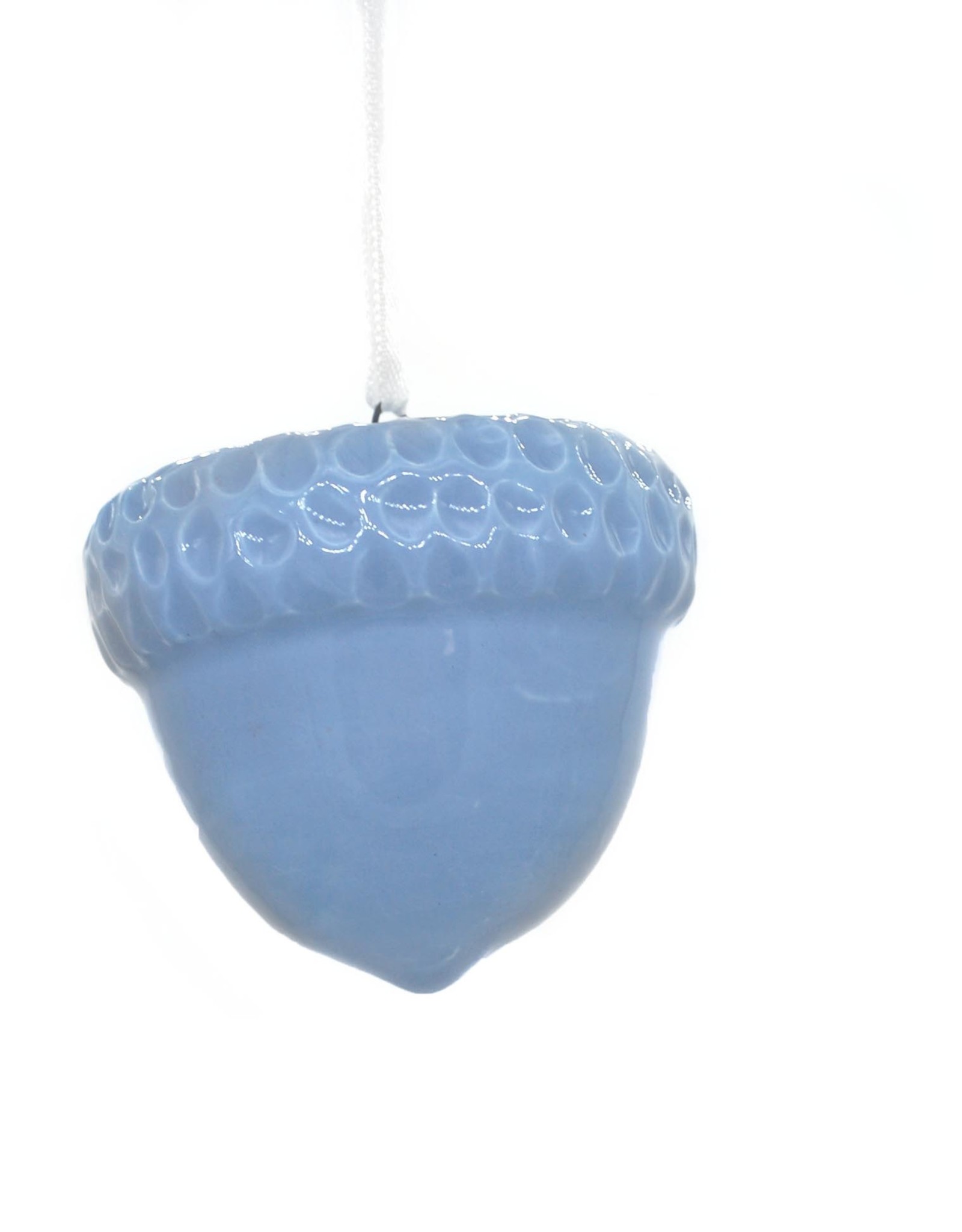 Light blue acorn ornament by Ronda Ruby Ceramics