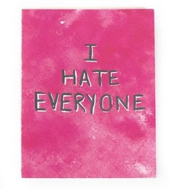 “Hate Everyone...” - Single Greeting Card Greeting Card, Vixtopher