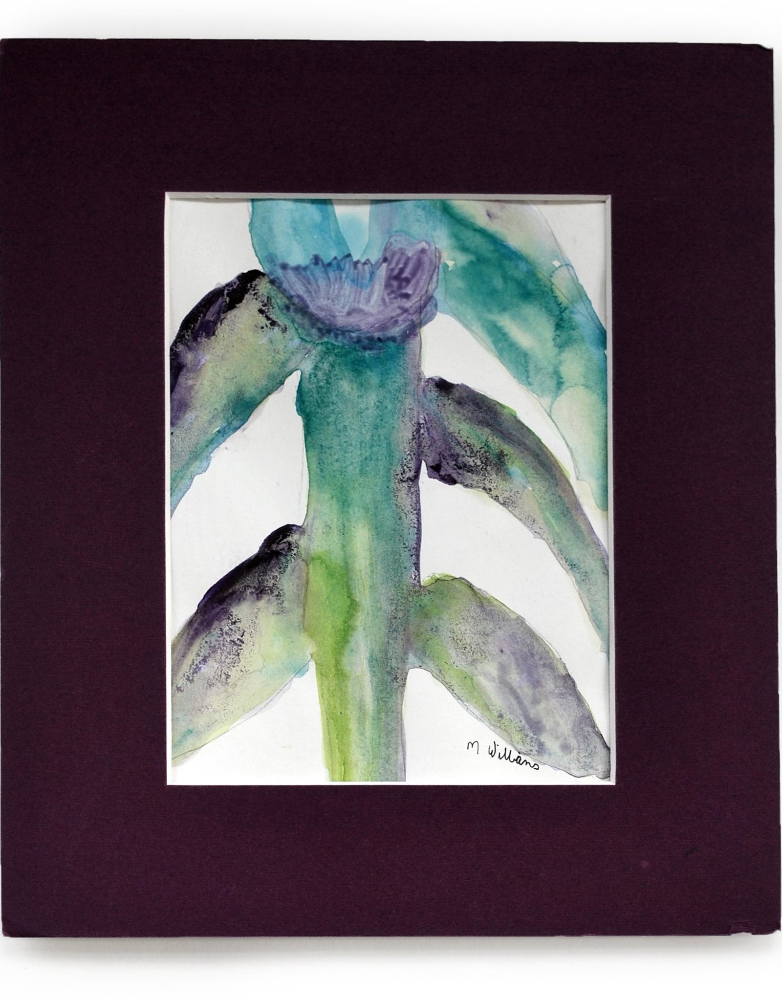 "flower" original watercolor 8x10 Matted by Michele Williams