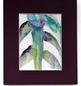 "flower" original watercolor 8x10 Matted by Michele Williams