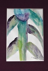 "flower" original watercolor 8x10 Matted by Michele Williams