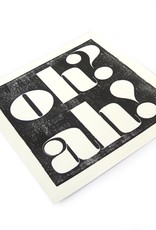 Ben Hullinger “Oh? Ah!” blockprint by Ben Hullinger