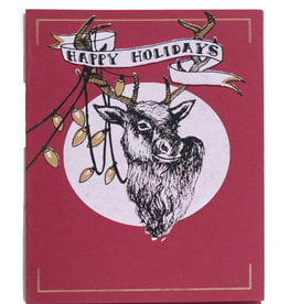 Tangled Deer Holiday Card (screenprint), Lily Cozzens