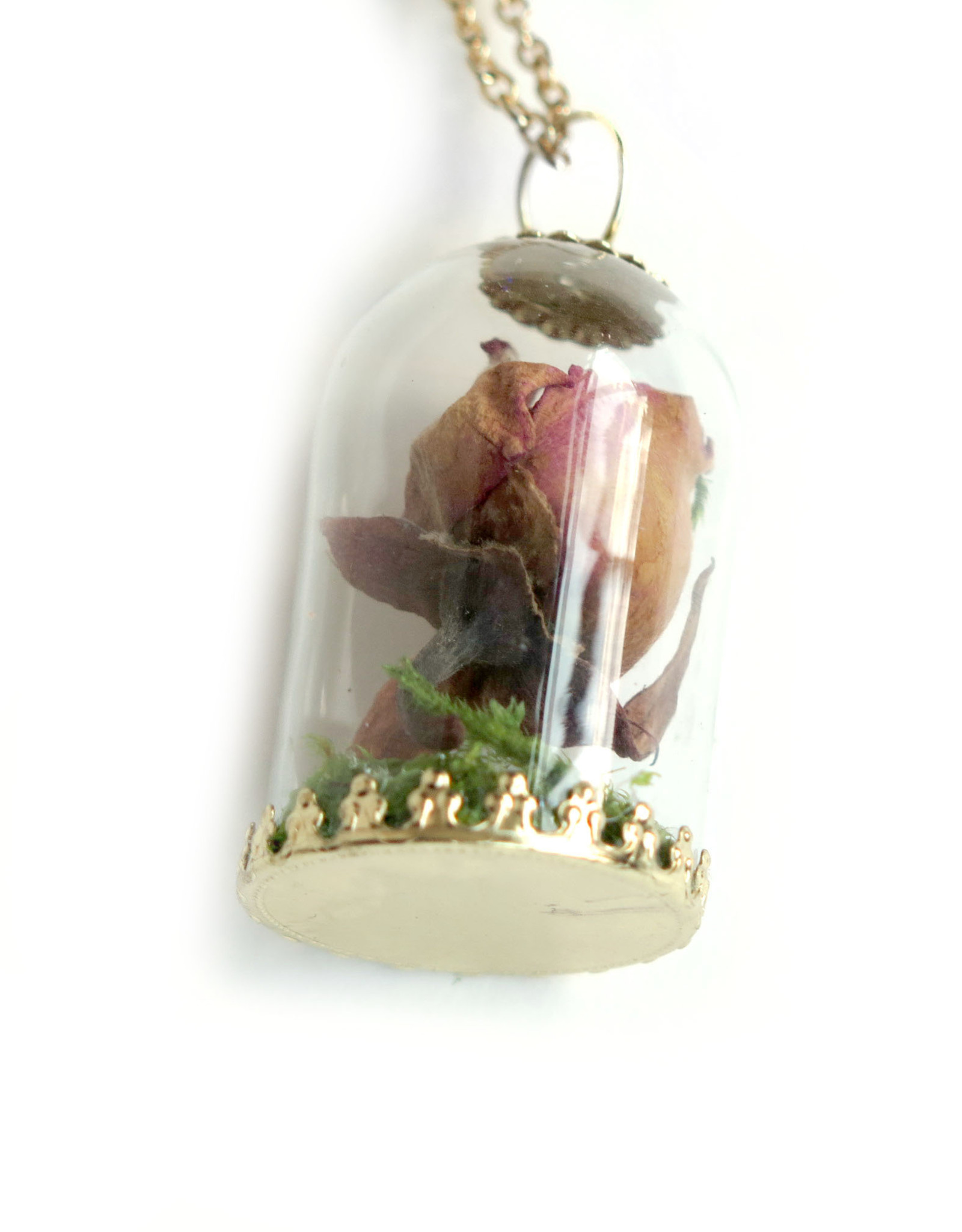 Peppermint Emporium Dried Rose Necklace by Peppermint Emporium