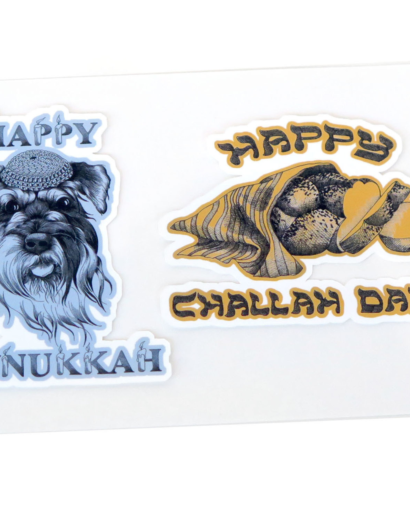 All4Pun Hanukkah Sticker 2-Pack by Scott Dickens, All4Pun