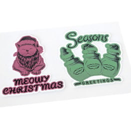 All4Pun Christmas Sticker 2-Pack by Scott Dickens, All4Pun