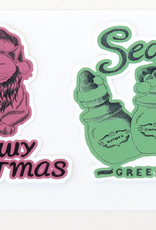 All4Pun Christmas Sticker 2-Pack by Scott Dickens, All4Pun