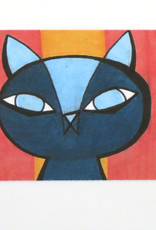Eve Senderhauf "Striped cat" Small Art Card by Eve Senderhauf