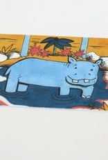 "Hippo" Small Art Card by evesoup studio