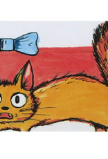 Eve Senderhauf "Cat with bow" Small Art Card by Eve Senderhauf