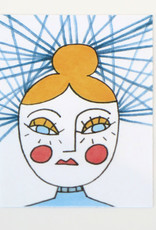 Eve Senderhauf "Girl with  bun" Small Art Card by Eve Senderhauf