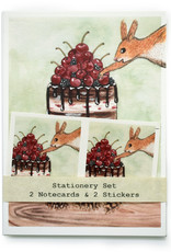 Melissa Rohr Gindling Holiday Squirrel Stationery Set by Melissa Rohr Gindling