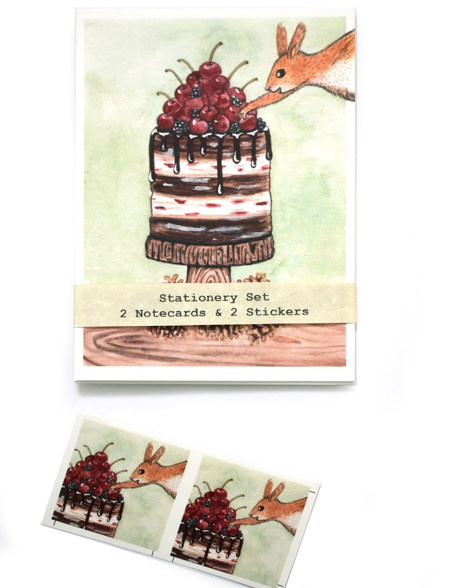 The Island Octopus Holiday Squirrel Stationery Set by The Island Octopus