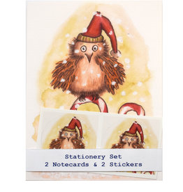 The Island Octopus Holiday Owl Stationery Set by Melissa Rohr Gindling