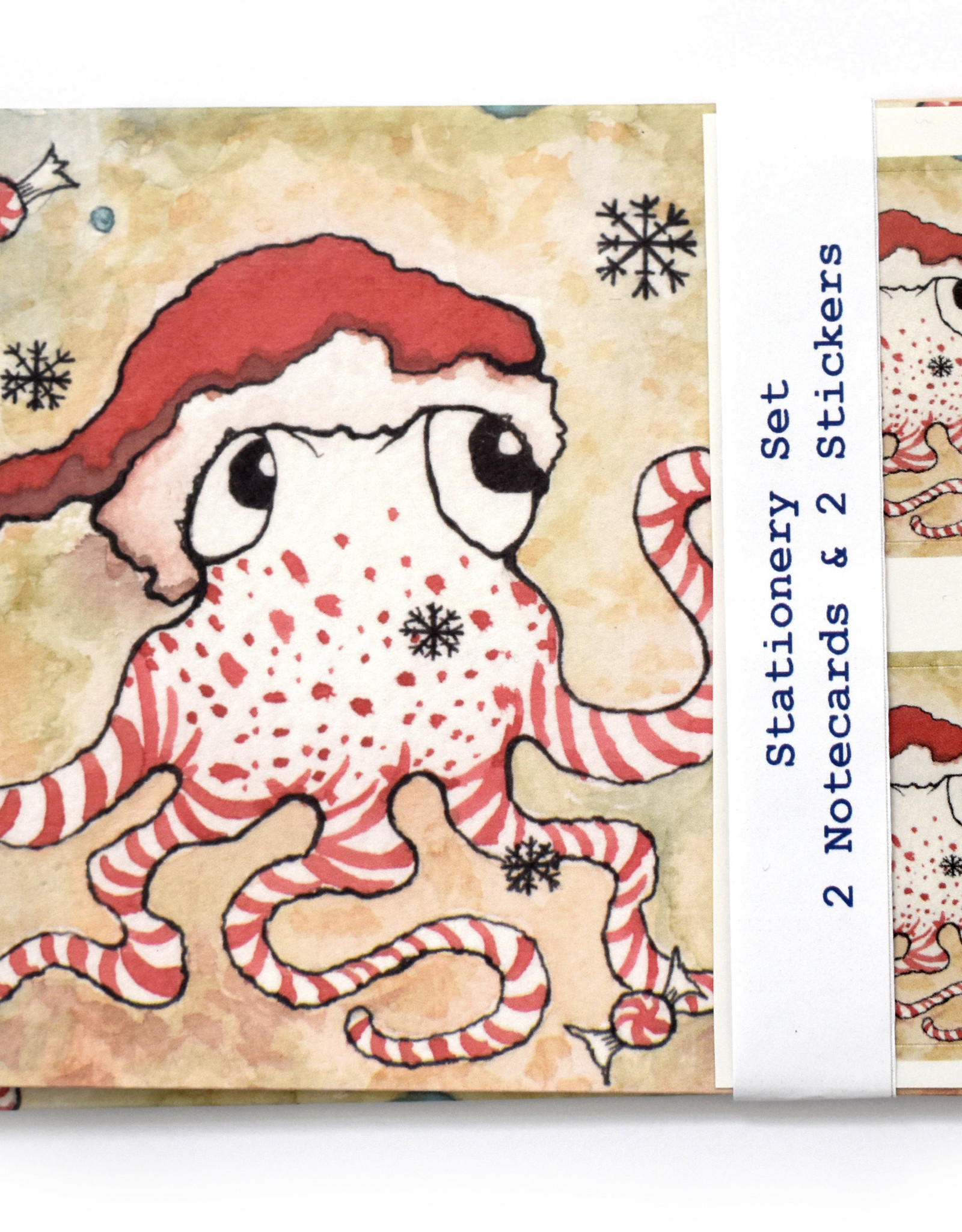 Holiday Octopus Stationery Set by Melissa Rohr Gindling