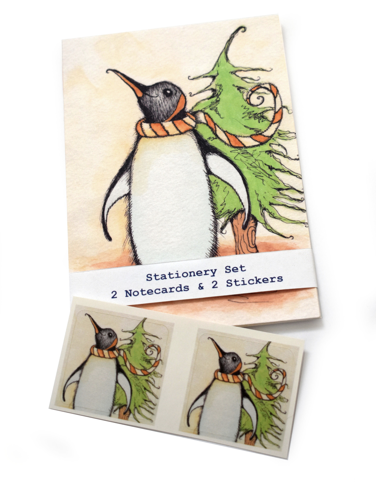 Melissa Rohr Gindling Penguin Stationery Set by Melissa Rohr Gindling