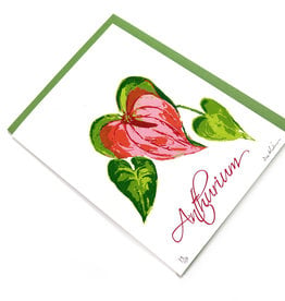 Don Widmer Hearts & Flowers: Anthurium, Letterpress Card, Don Widmer