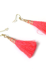 Hot Pink Tassle Earrings, Dana Diederich