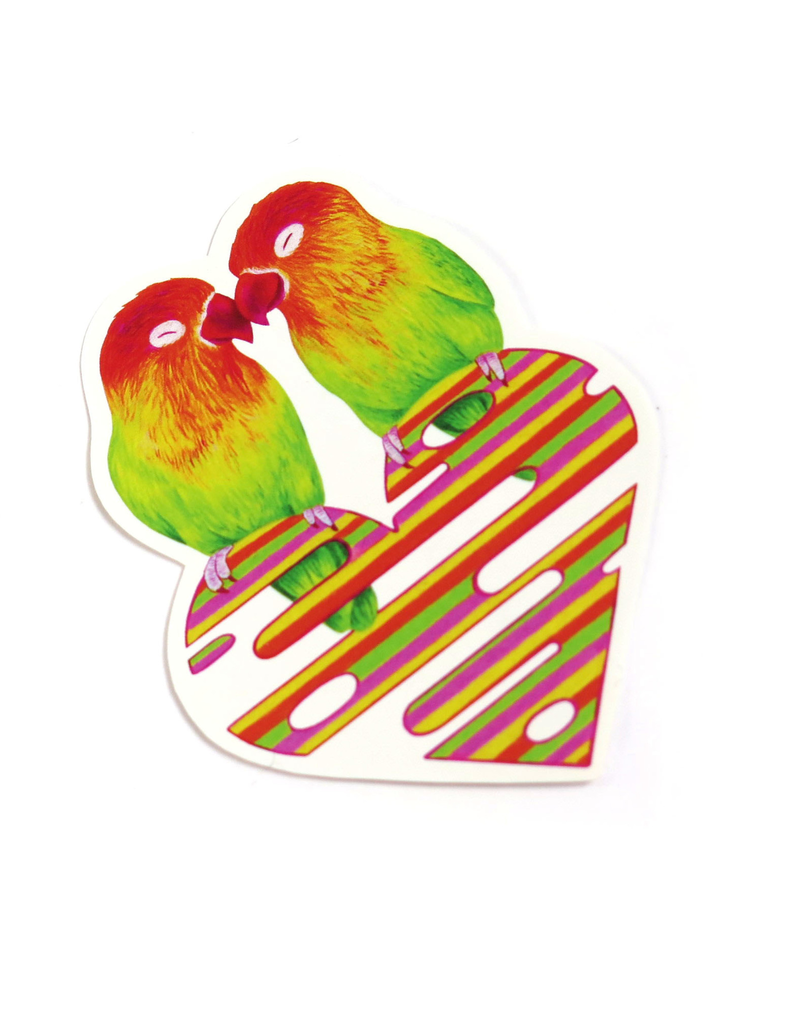 Megan Rivera Love Birds Stickers by Megan Rivera