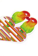 Megan Rivera Love Birds Stickers by Megan Rivera