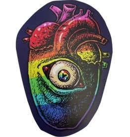 “Gay Horror!” Heart Sticker (Rainbow) by The Miasma