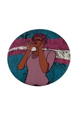 Sam Kirk Queertopia Trans Button by Sam Kirk