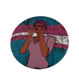 Sam Kirk Queertopia Trans Button by Sam Kirk