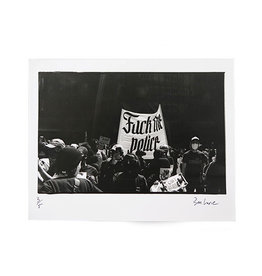 "Fuck the police" 5/5 silver gelatin print (8" x 10") by Ben Lurie