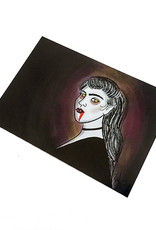 Lizzie Monsreal Vampire Postcard by Lizzie Monsreal