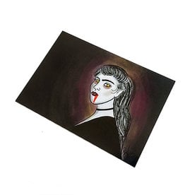 Lizzie Monsreal Vampire Postcard by Lizzie Monsreal