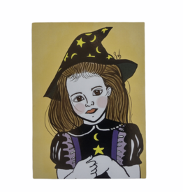 Lizzie Monsreal Witch Postcard by Lizzie Monsreal