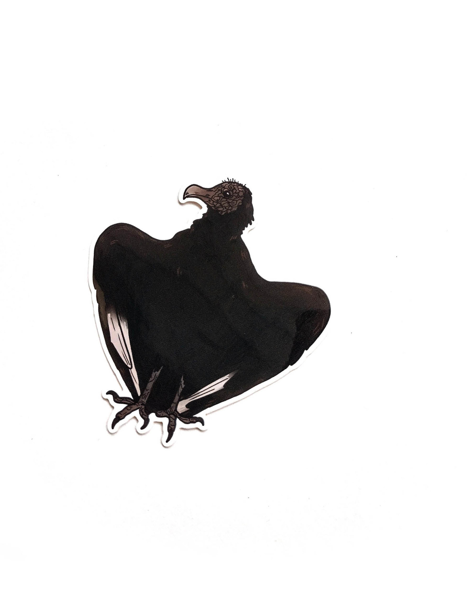 Black Vulture Vinyl Sticker by Corvidsol